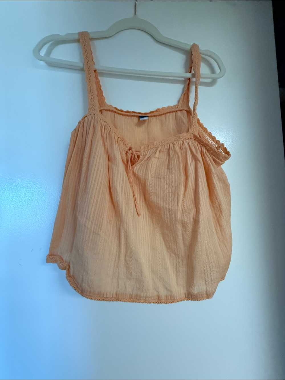 Old Navy Peach Lace-Trim Cami Top